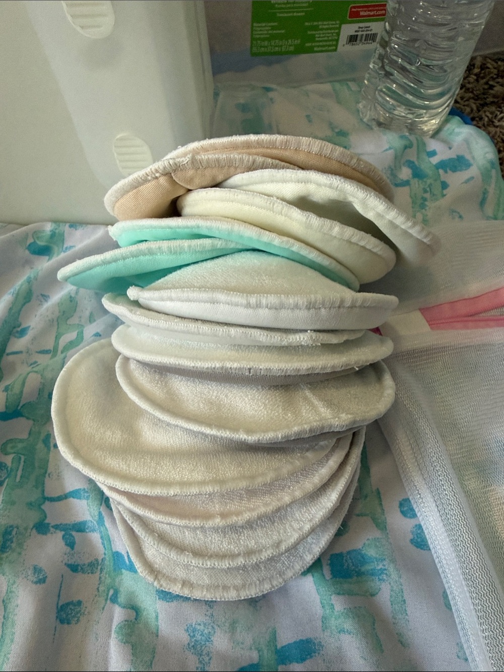Organic Nursing Pads, 7 Pairs of Washable Breast Pads,Wash Bag Included